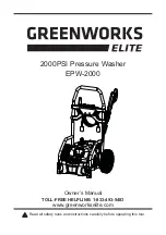 GreenWorks Elite EPW-2000 Owner'S Manual предпросмотр