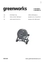 GreenWorks FAN40B00 Operator'S Manual preview