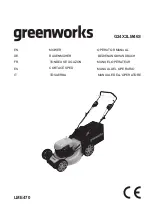 Предварительный просмотр 1 страницы GreenWorks G24X2LM46S Operator'S Manual