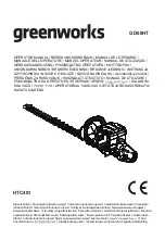 Предварительный просмотр 2 страницы GreenWorks GD60HT Operator'S Manual