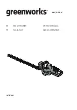 Предварительный просмотр 1 страницы GreenWorks HTF301 Operator'S Manual