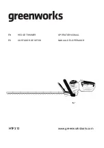 GreenWorks HTF313 Operator'S Manual preview