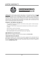 Предварительный просмотр 21 страницы GreenWorks LC-220-T Owner'S Manual