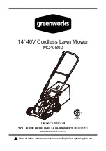 GreenWorks MO40B00 Owner'S Manual предпросмотр