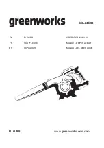 Preview for 1 page of GreenWorks SBL24B00 Operator'S Manual