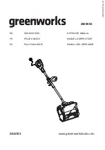 Preview for 2 page of GreenWorks SSA103 Operator'S Manual