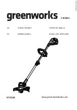 Предварительный просмотр 1 страницы GreenWorks STG304 Operator'S Manual