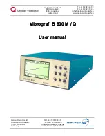 Greiner Vibrograf B 600 M User Manual preview