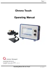 Greiner Vibrograf Chrono Touch Operating Manual предпросмотр