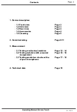 Preview for 2 page of Greiner Vibrograf Chrono Touch Operating Manual