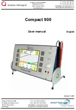 Greiner Vibrograf Compact 900 User Manual preview