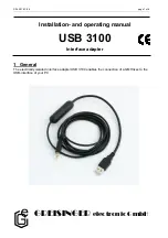 GREISINGER electronic USB 3100 Installation And Operating Manual предпросмотр