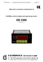 Preview for 1 page of GREISINGER EB 3000 Manual For Connection And Operation