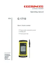 GREISINGER G 1710 Operating Manual предпросмотр