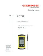 Предварительный просмотр 1 страницы GREISINGER G 1720 Operating Manual