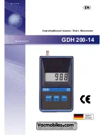 GREISINGER GDH 200-14 Operating Manual предпросмотр