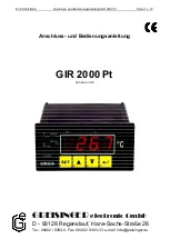 GREISINGER gir 2000Pt Manual For Connection And Operation предпросмотр