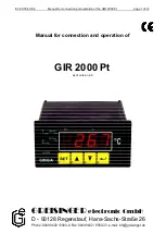 Предварительный просмотр 13 страницы GREISINGER gir 2000Pt Manual For Connection And Operation