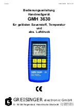 GREISINGER GMH 3630 Operating Manual preview