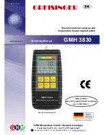 GREISINGER GMH 3830 Operating Manual предпросмотр