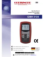 GREISINGER GMH 5130 Operating Manual предпросмотр