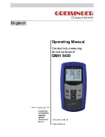 GREISINGER GMH 5430 Operating Manual предпросмотр