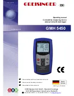 GREISINGER GMH 5450 Operating Manual preview
