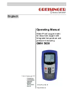 GREISINGER GMH 5630 Operating Manual предпросмотр