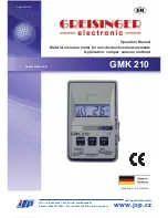 Предварительный просмотр 1 страницы GREISINGER GMK 210 Operation Manual