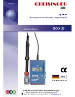 GREISINGER GOX 20 Operating Manual предпросмотр