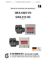 Предварительный просмотр 1 страницы GREISINGER GRA 010 VO Operating Manual