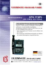 GREISINGER GTH 175/Pt Series Operating Manual предпросмотр