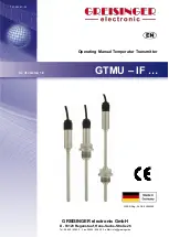 Preview for 1 page of GREISINGER GTMU-IF Series Operating Manual