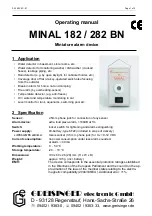 Preview for 1 page of GREISINGER MINAL 182 BN Operating Manual