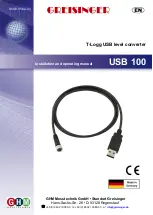 Preview for 1 page of GREISINGER USB 100 Installation And Operating Manual