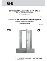 Gretsch-Unitas GU-SECURY Automatic with A-opener Assembly And Operating Instructions Manual preview