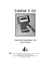 Preview for 1 page of Greystone DataFast D-101 User Manual