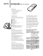 Preview for 1 page of Griffin Technology AirClickUSB Quick Start Manual