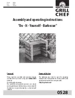 Grill Chef Do-It-Yourself-Barbecue 0528 Assembly And Operating Instructions preview