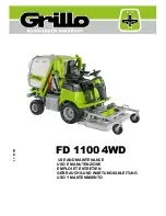 Предварительный просмотр 1 страницы Grillo FD 1100 4WD Use And Maintenance Manual