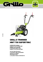 Grillo HWT 700 SUPERTRAC Operator'S Manual preview