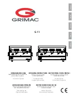 Preview for 1 page of Grimac G 11 Operating Instructions Manual