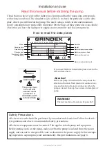 Preview for 3 page of Grindex Bravo 20 Operation & Maintenance Manual