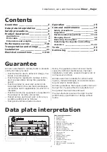 Предварительный просмотр 2 страницы Grindex MAJOR Installation, Care And Maintenance