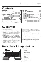 Preview for 2 page of Grindex MASTER H Installation, Care And Maintenance