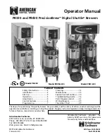 Preview for 1 page of Grindmaster Cecilware American Metal Ware PrecisionBrew Digital Shuttle PB330 Operator'S Manual