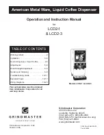 Grindmaster American Metal Ware LCD2-1 Operation And Instruction Manual preview