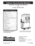 Grindmaster Crathco G23-2B Operation And Instruction Manual preview