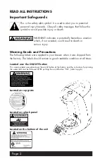 Предварительный просмотр 4 страницы Grindmaster GPOD001 Operator'S Manual