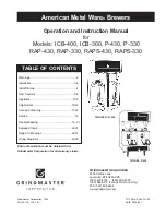 Grindmaster ICB-300 Operation And Instruction Manual preview